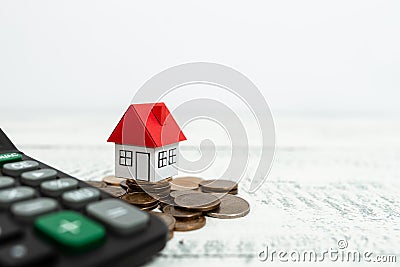 Allocating Savings Buy New Property, Saving Money Build House, Presenting House Sale Deal, Real Estate Business Ideas Stock Photo