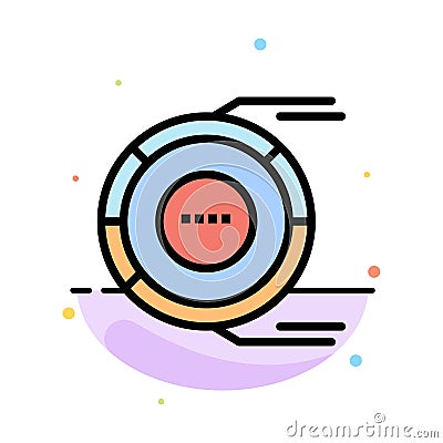 Allocation, Analysis, Diagram, Estimation, Resource Abstract Flat Color Icon Template Vector Illustration