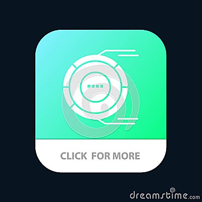 Allocation, Analysis, Diagram, Estimation, Resource Mobile App Button. Android and IOS Glyph Version Vector Illustration