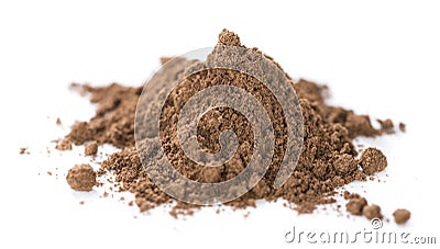 Allspice Powder (isolated on white) Stock Photo