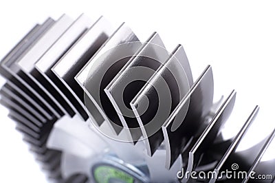 Alluminium cpu cooler Stock Photo