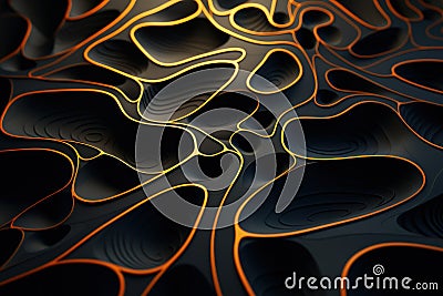 Alluring visual symphony unfolds in abstract composition, showcasing intricate pattern texture dance. Dynamic shapes Stock Photo