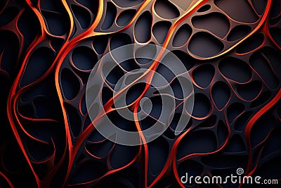 Alluring visual symphony unfolds in abstract composition, showcasing intricate pattern texture dance. Dynamic shapes Stock Photo
