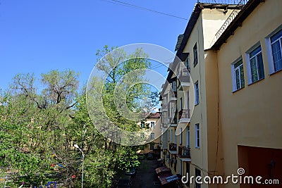 Almaty city buildings Editorial Stock Photo