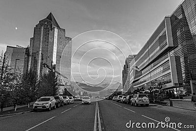 Almaty city. Business district. Editorial Stock Photo