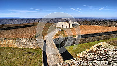 Almeida historical village and fortified walls Stock Photo