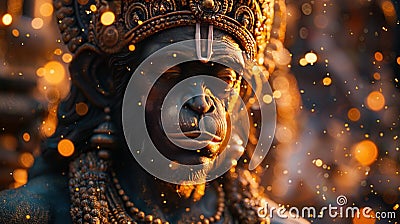 almighty god Hanuman sculpture Stock Photo