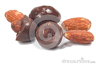 Almond chocolate Stock Photo
