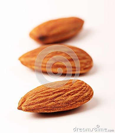 Almond with clipping path Stock Photo
