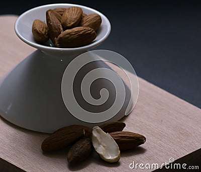 Almond composition Stock Photo