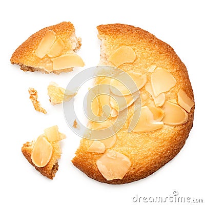 Almond flake biscuit Stock Photo