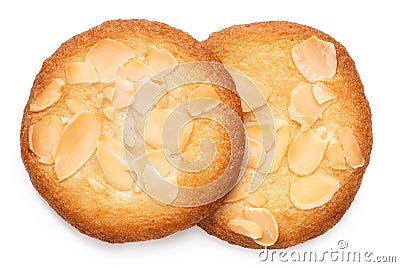 Almond flake biscuits Stock Photo