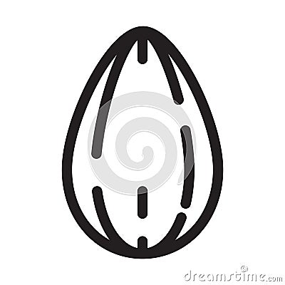 Almond icon, vector illustration Vector Illustration