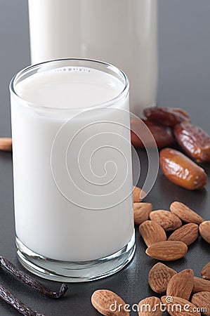 Almond Milk Stock Photo