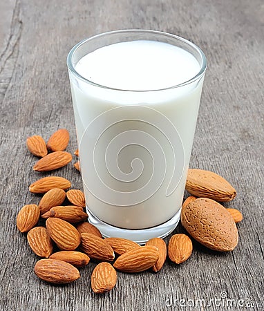 Almond milk Stock Photo