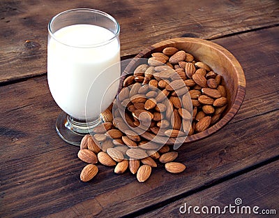 Almond milk Stock Photo