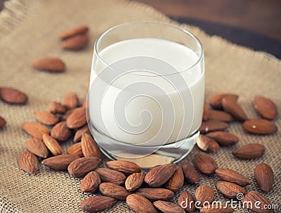 Almond milk Stock Photo