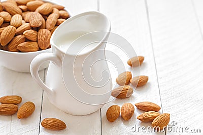 Almond milk Stock Photo