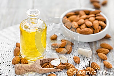 Almond oil Stock Photo