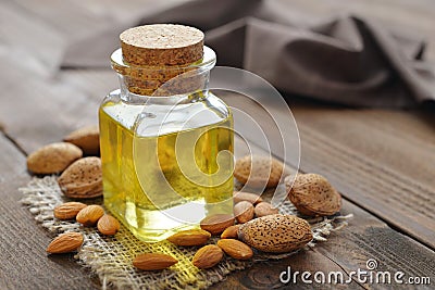 Almond oil Stock Photo