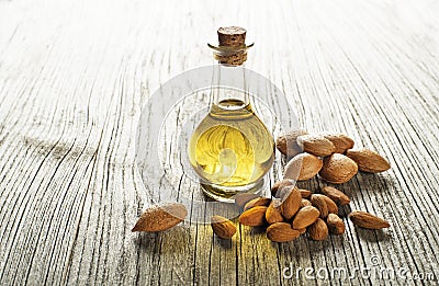 Almond oil Stock Photo