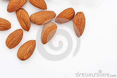 Almonds .Almond Nuts ,raw food Stock Photo