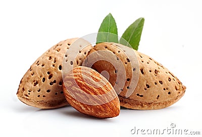 Almonds nuts . Stock Photo