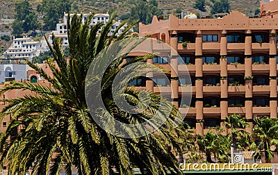 ALMUNECAR, SPAIN - JUNE 8, 2018 View of the tourist town of Almunecar on the Costa Tropical in Spain Editorial Stock Photo