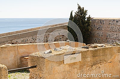 ALMUNECAR, SPAIN - 02 MARCH 2022 Castillo de San Miguel, a castle located in Almunecar, in the province of Granada, Spain. The Editorial Stock Photo