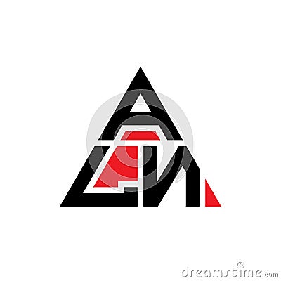 ALN triangle letter logo design with triangle shape. ALN triangle logo design monogram. ALN triangle vector logo template with red Vector Illustration