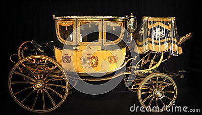 Alnwick Castle Royal Carriage, August 2nd, 2016 - in the English county of Northumberland Editorial Stock Photo