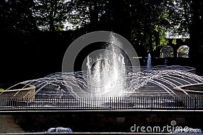 Alnwick Garden grand cascade Stock Photo
