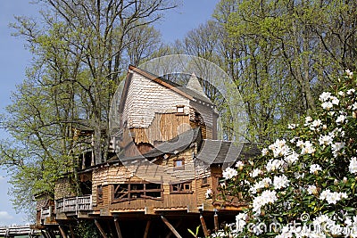 Alnwick Garden tree house Stock Photo