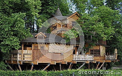 Alnwick Treehouse Stock Photo