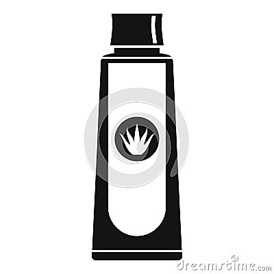 Aloe shampoo icon, simple style Vector Illustration