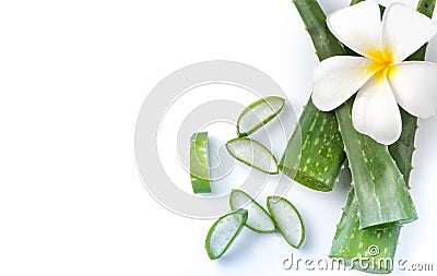 Aloe Vera sliced isolated Stock Photo