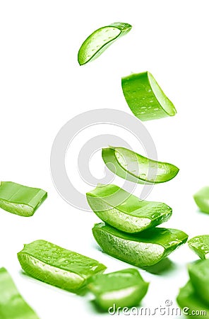 Aloe vera slices Stock Photo