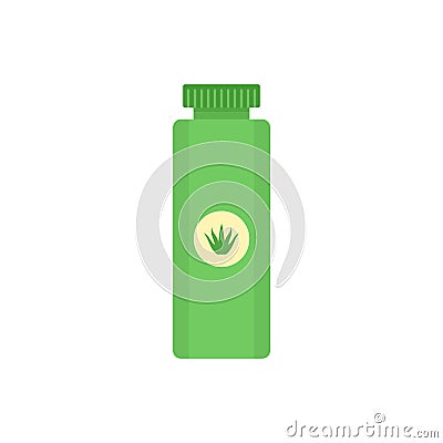 Aloe vera tube icon, flat style Cartoon Illustration