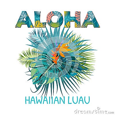 Aloha Hawaii. Aloha T-Shirt design Vector Illustration