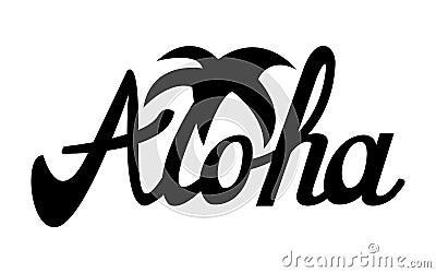 Aloha illustration for t-shirt and other uses Vector Illustration