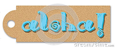 Aloha tag Stock Photo