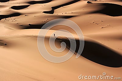 Alone in the desert Stock Photo