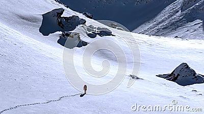 Alone on the mountain Stock Photo