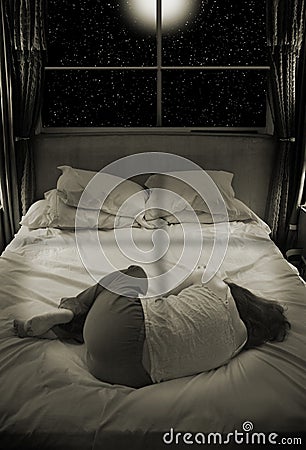 Alone in the night Stock Photo