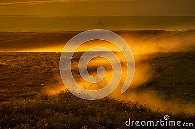 Alone on the road Stock Photo