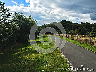 Alone Road going in the jungle Stock Photo