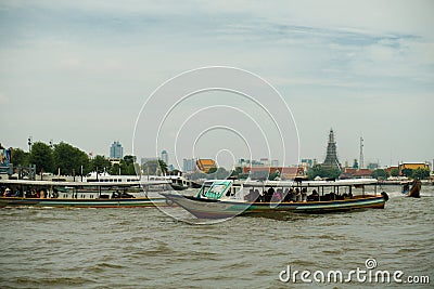 Along in Bangkoks River Editorial Stock Photo