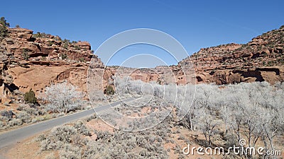 Grand Staircase Escalate - Long Canyon - Burr Trail - Bolder - - Utah Stock Photo