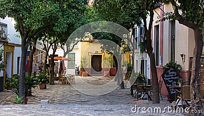 Along the Streets of Seville Editorial Stock Photo