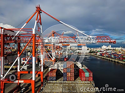 Alongside in the port of Manila, Philippines Editorial Stock Photo